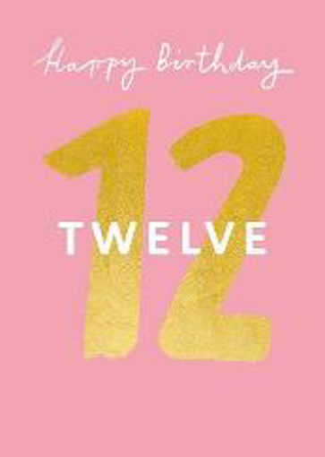 Picture of HAPPY BIRTHDAY 12 CARD PINK